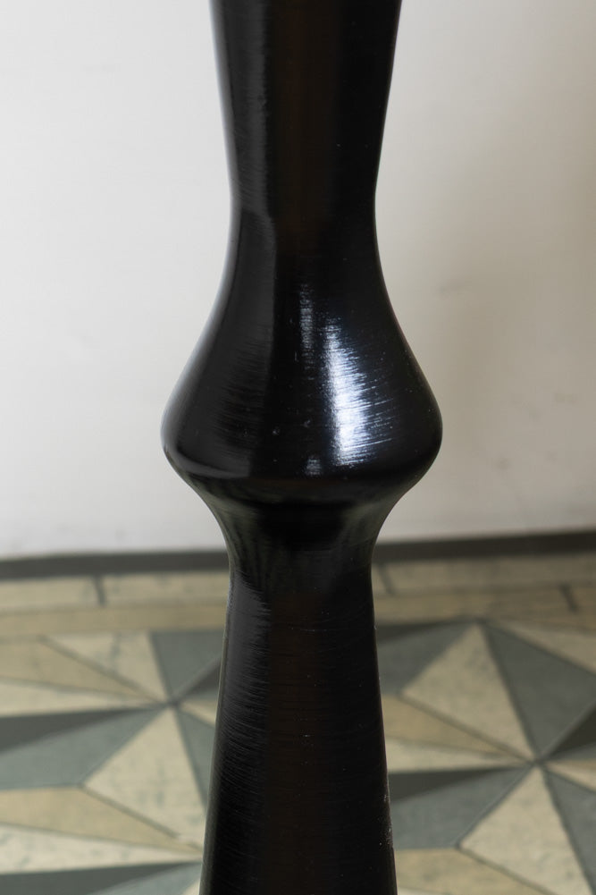 Wood Turned Black Side Table