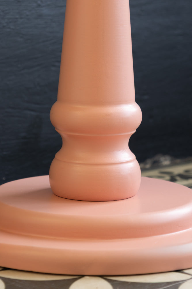 Wood Turned Pink Side Table