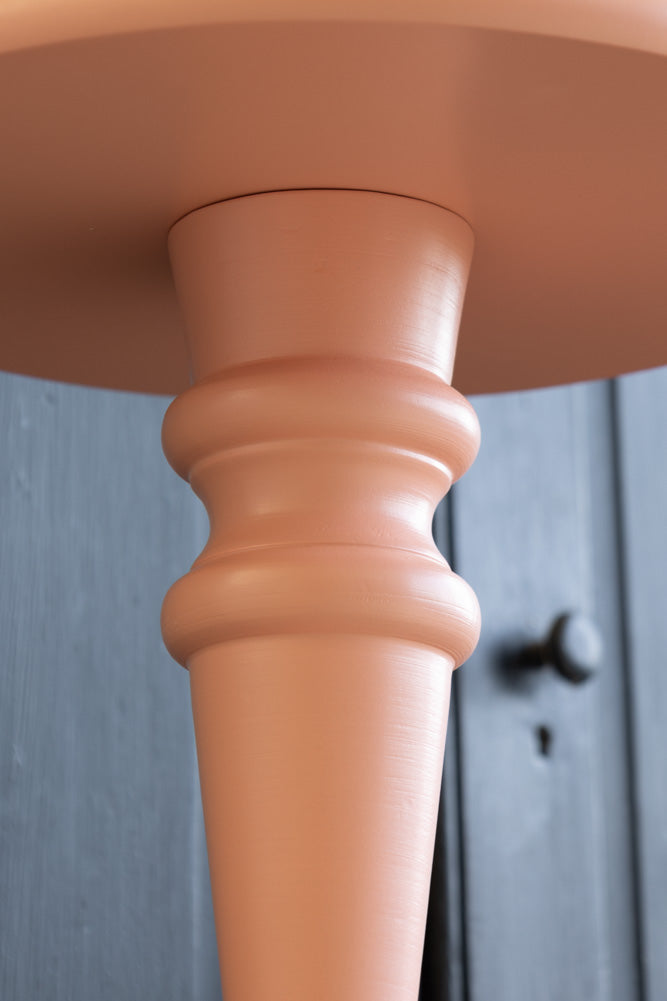 Wood Turned Pink Side Table