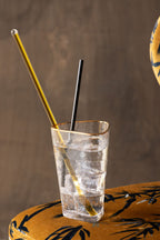 Yellow Glass Cocktail Stirrer