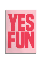 Yes Fun Pink & Red Art Print - Unframed