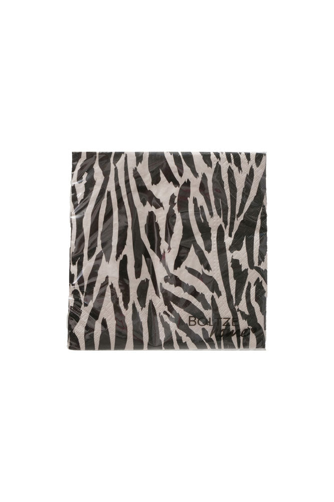 Zebra Print Napkins - Pack Of 20