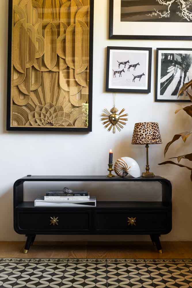 Black & Gold Ringo TV Unit