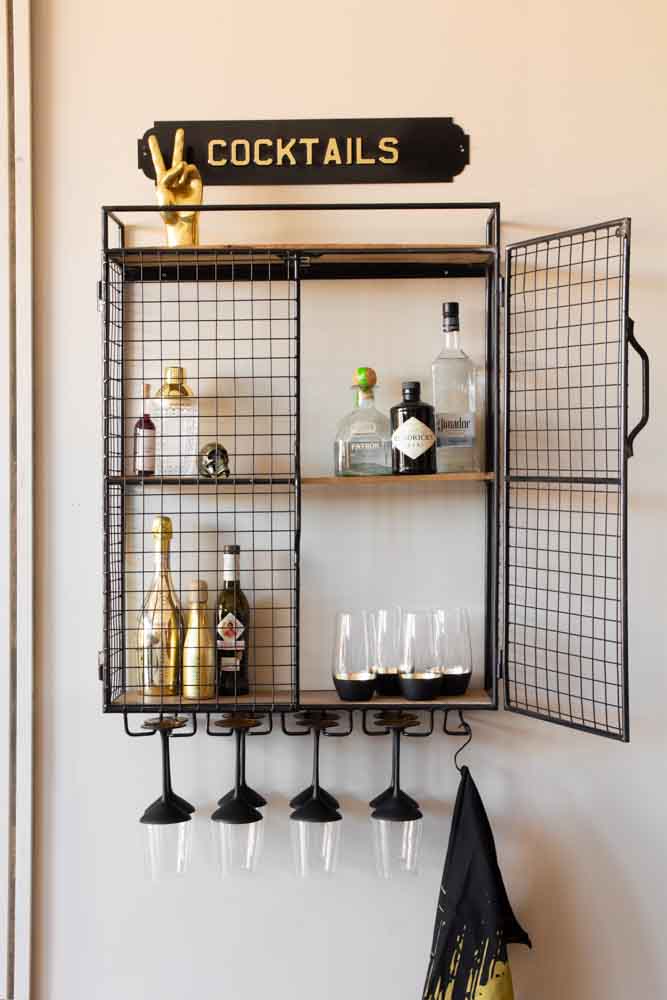 Industrial Wine Wall Shelving Unit