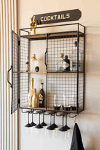 Industrial Wine Wall Shelving Unit