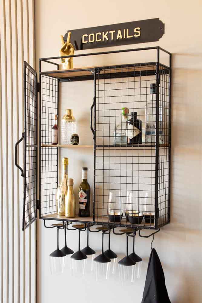 Industrial Wine Wall Shelving Unit