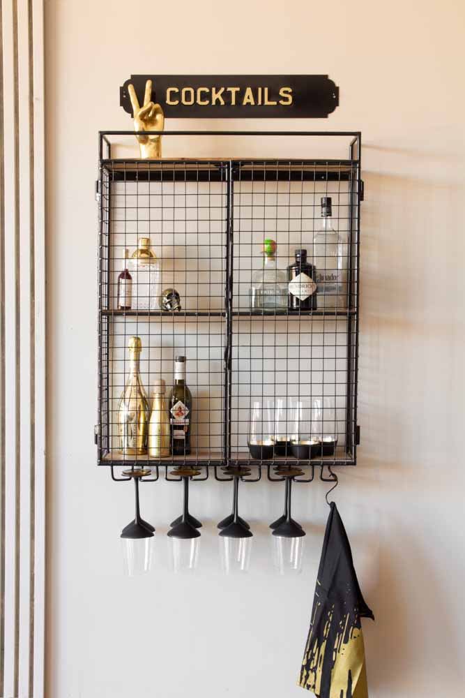 Industrial Wine Wall Shelving Unit