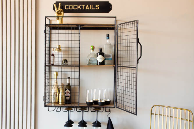 Industrial Wine Wall Shelving Unit