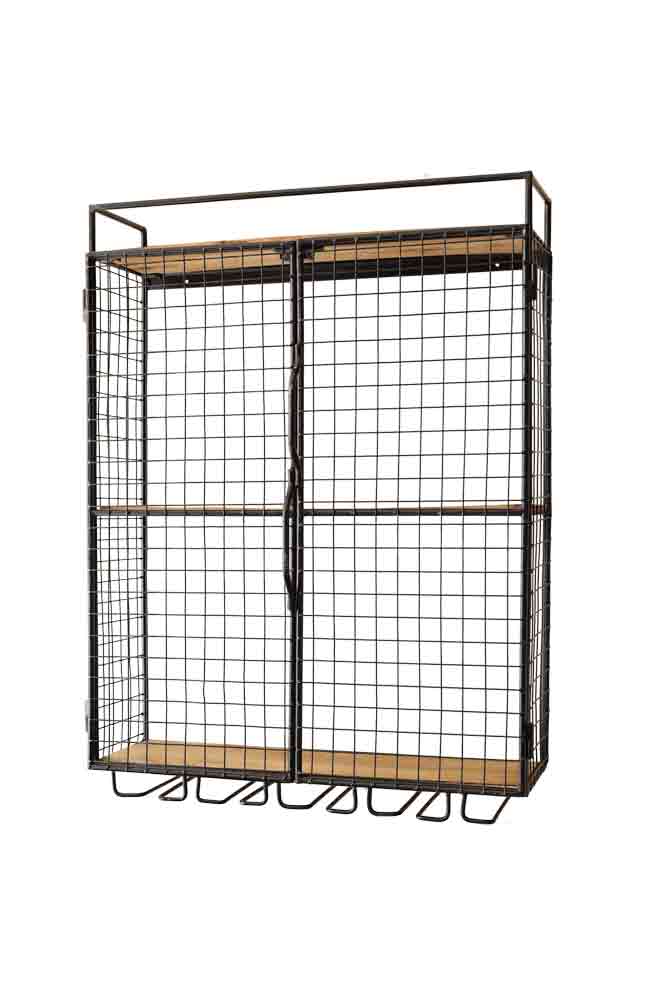 Industrial Wine Wall Shelving Unit