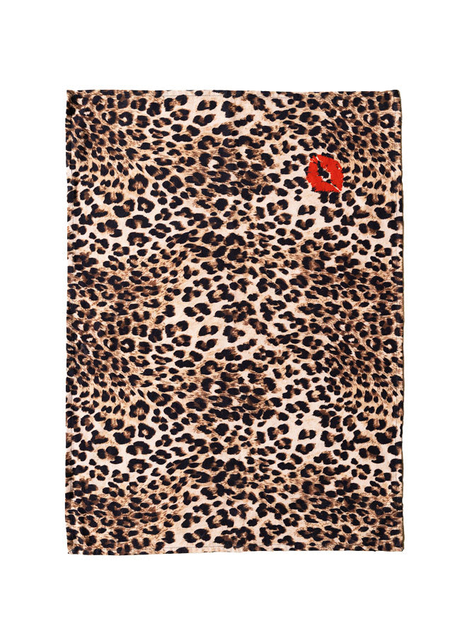 Leopard Love Print Tea Towel