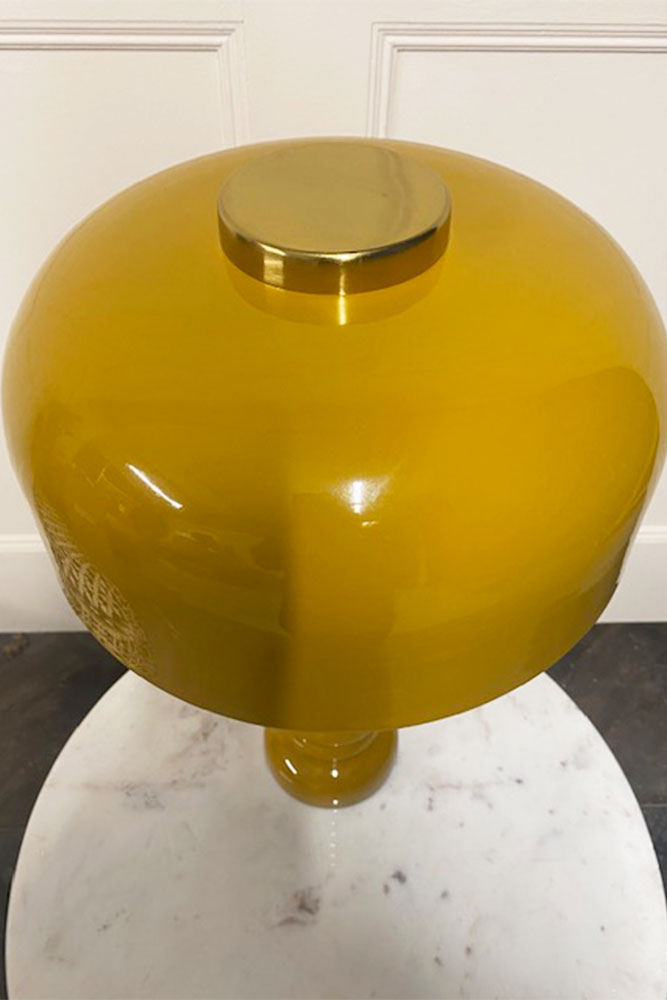 Modern Metal Mustard Table Lamp - SECONDS