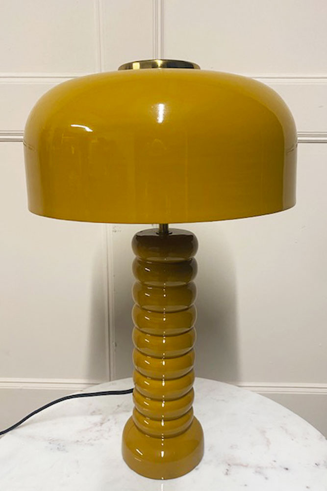 Modern Metal Mustard Table Lamp - SECONDS