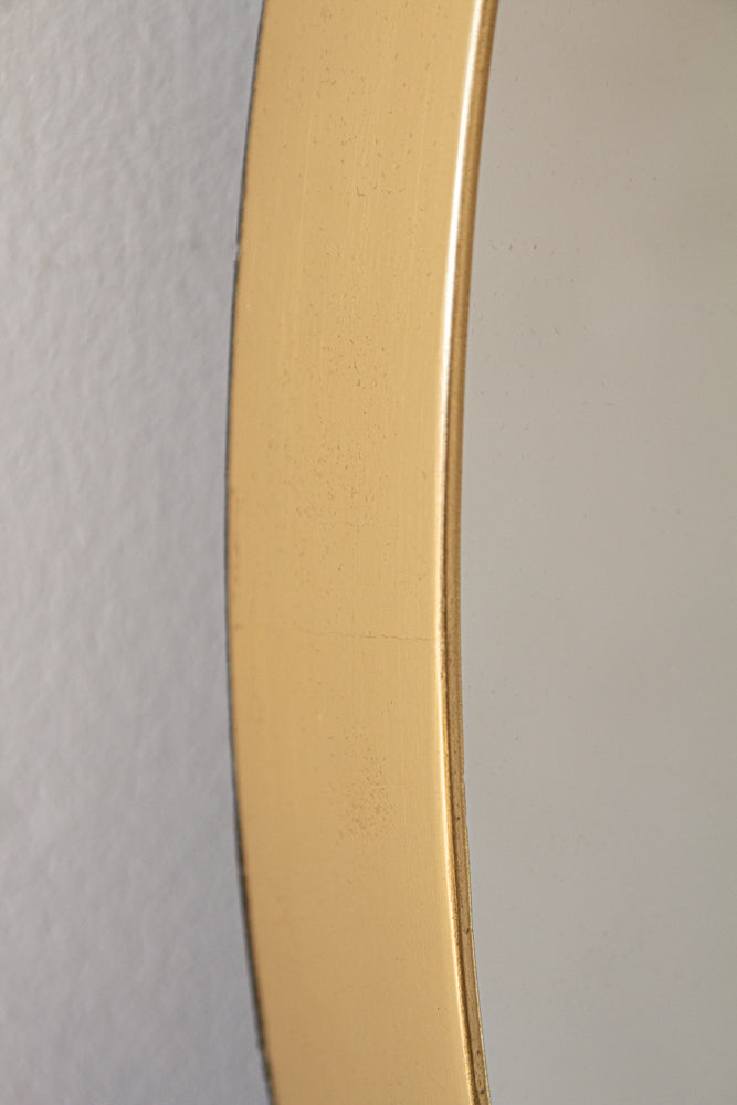 Round Gold Framed Wall Mirror - 3 Sizes Available