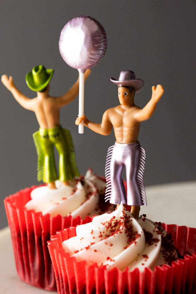 Set of 4 Cowboy Cake Toppers