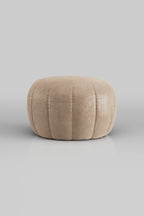 The Bowie Stool In Luxe Needlecord Velvet Natural Whisper