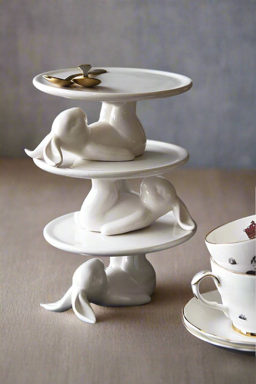 Lazy Rabbit Cupcake Plate