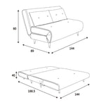 Mabel Large 2 Seater Sofa Bed in Luxe Needlecord Velvet Harry's Pink