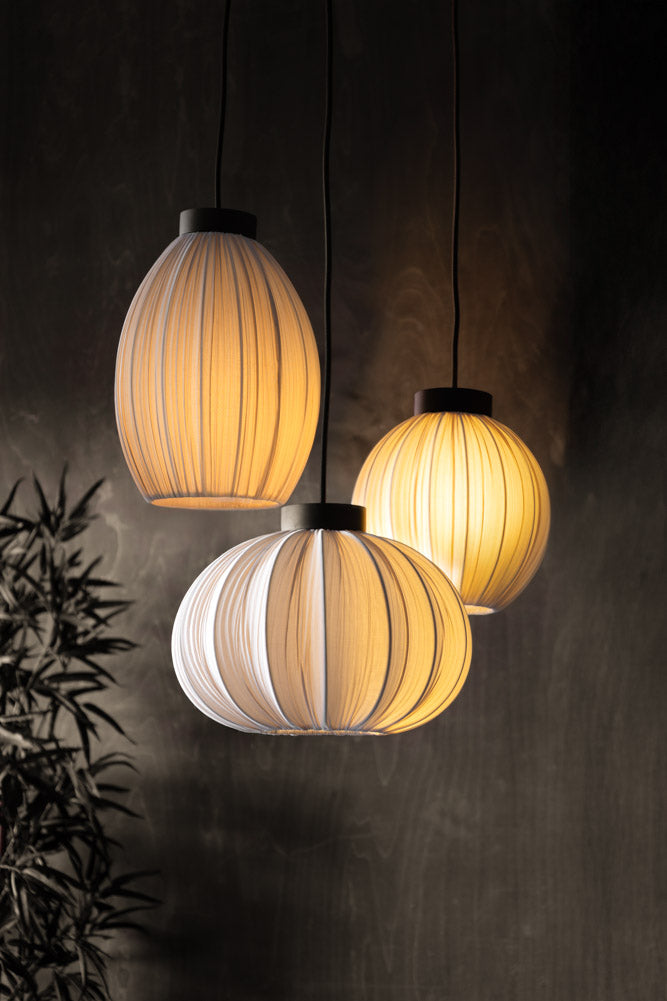 Natural Pleated Cluster Ceiling Light