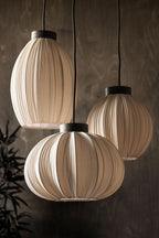 Natural Pleated Cluster Ceiling Light